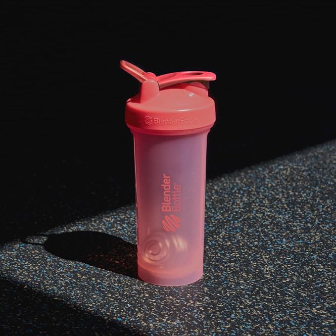 BlenderBottle Classic V2 Shaker Bottle Perfect for Protein Shakes and Pre Workout, 28-Ounce (2 Pack), Pink and Purple
