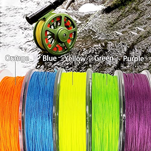 Aventik Dacron Braided Fly Line Backing 100Y/200Y 20LB/30LB - color: Yellow, size: 20LB,100YARD