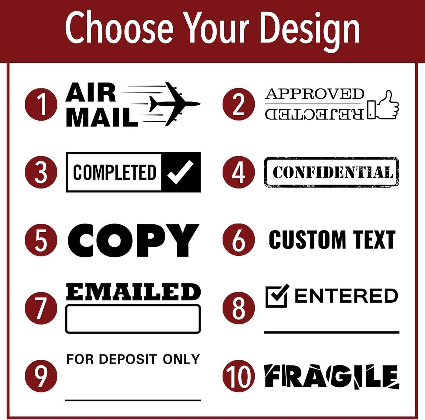 Scanned Office Stamp | 4 Different Sizes | 20 Designs | Multiple Color Options | Perfect for Quick Validation of Office Documents (Scanned, Xtra Large)