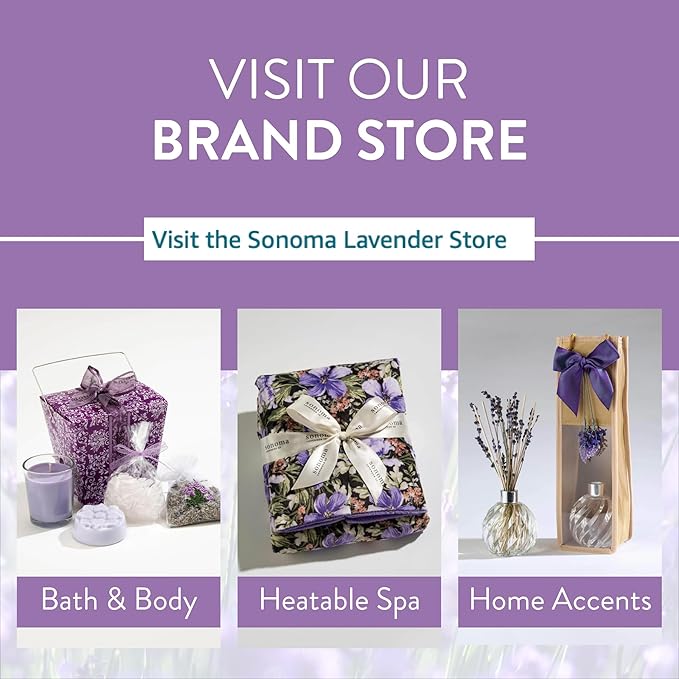 Sonoma Lavender Microwaveable Aromatherapy Pillow, Plush Bear, Lavender Scented with Removable Washable Cover, Lou The Lavender Bear