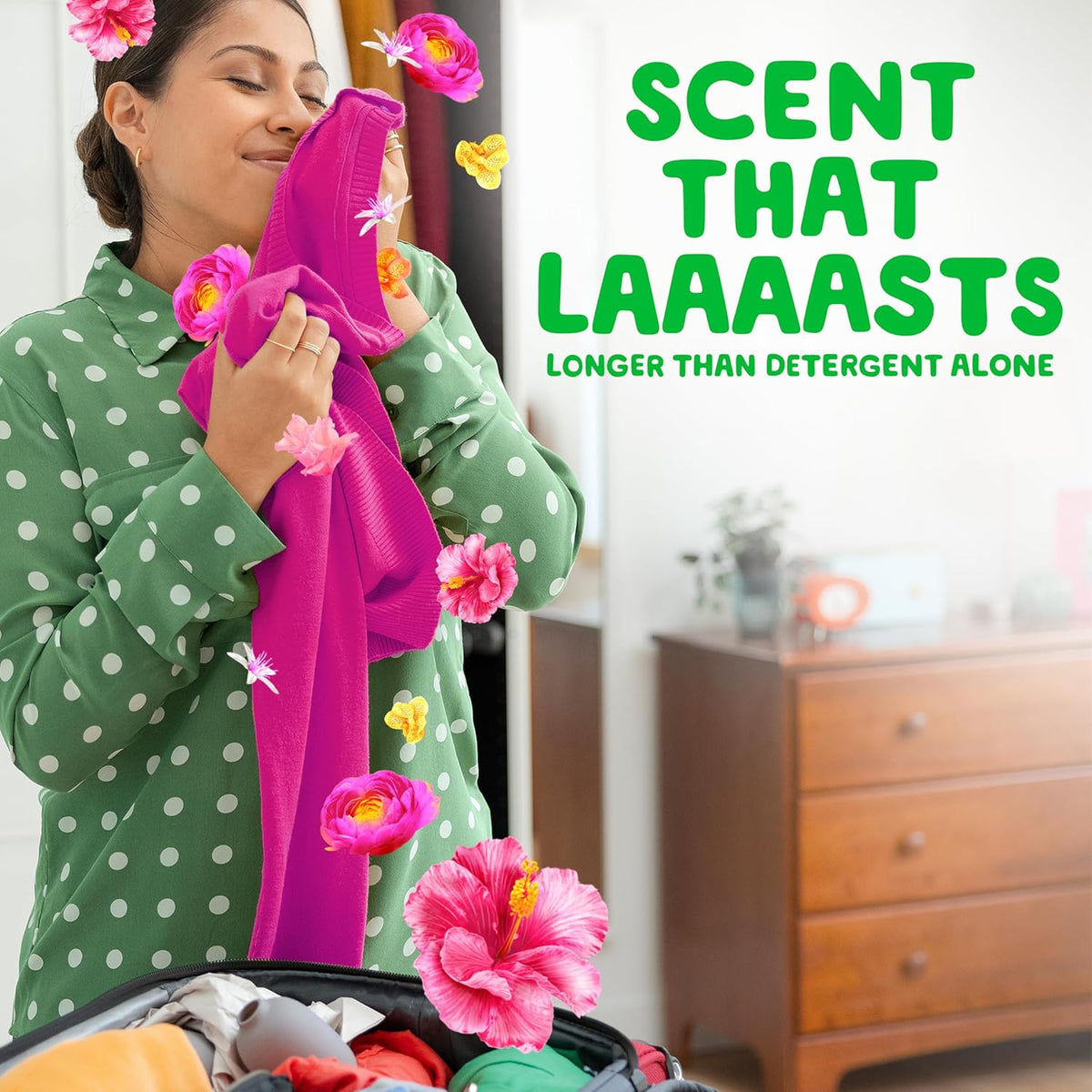 Gain Scent Booster Beads, In-Wash Laundry Scent Beads for Long-Lasting Freshness and Odor Protection, Happy Scent for an Enhanced Laundry Experience, 24 Oz (Packaging May Vary)