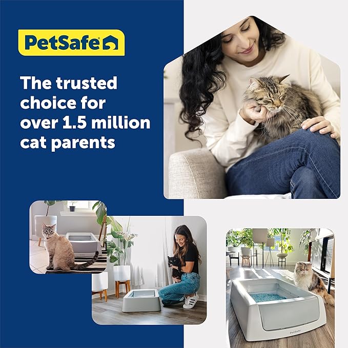 PetSafe ScoopFree Disposable Crystal Cat Litter Tray - Easy Cleaning Box - Refill Tray for Electric Litter Box - Fragrance Free - 4.3 lb Bags - 3 Pack