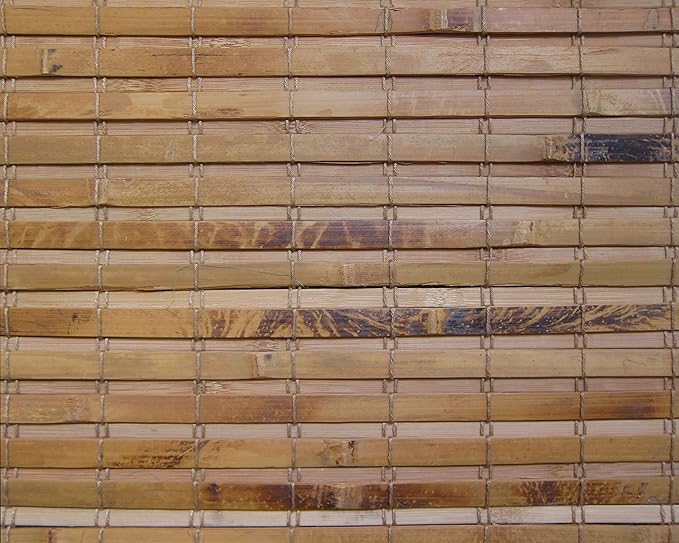 Cordless Woven Wood Roman Shades, 63W x 60H, Hatteras Camel, Sizes 20-72 Wide