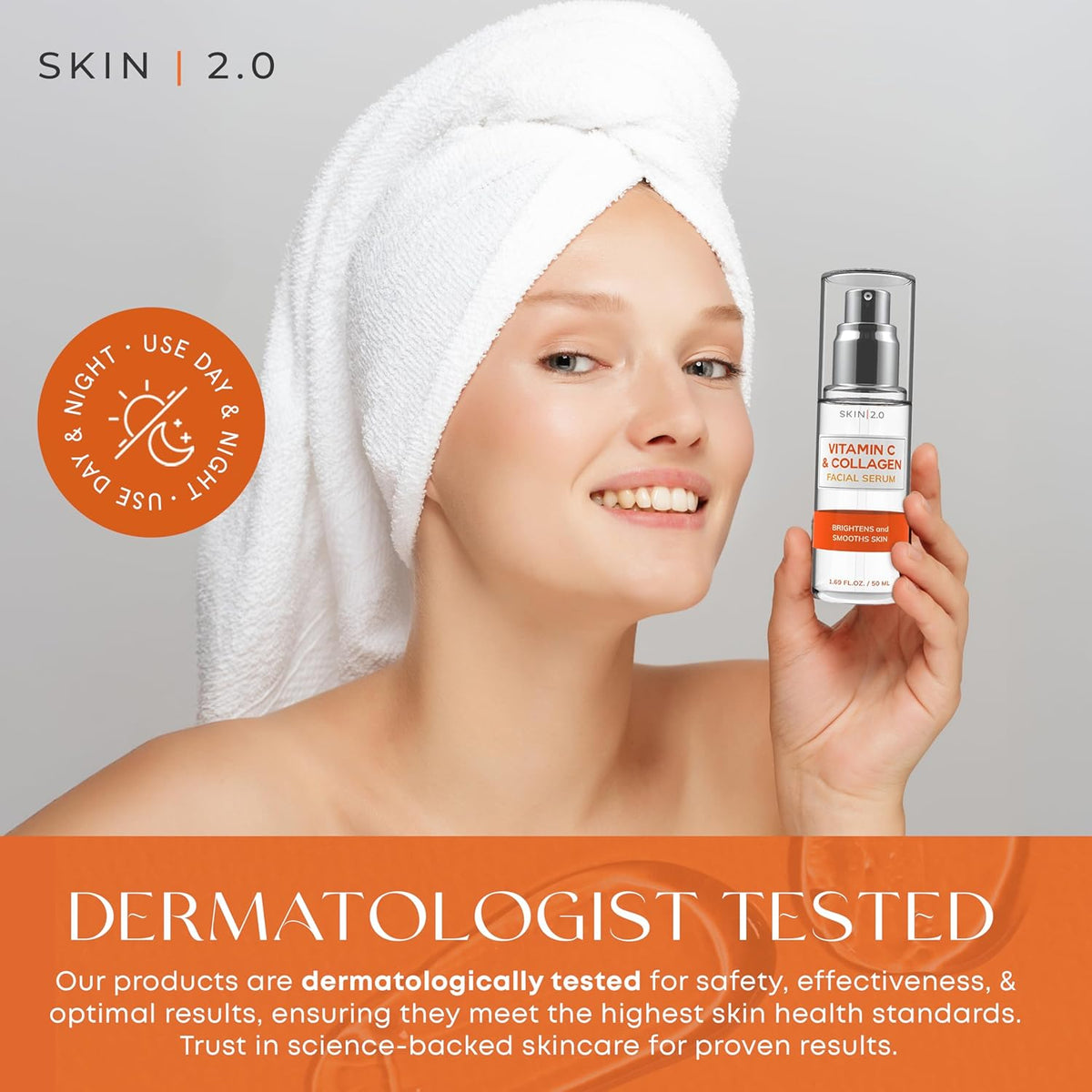 Vitamin C Serum - Dermatologist Tested, Anti-Aging & Dark Spot Remover - Brightening, Clean Beauty, Cruelty-Free, Korean Skincare for Glass Skin, All Skin Types - 1.69 Fl. oz