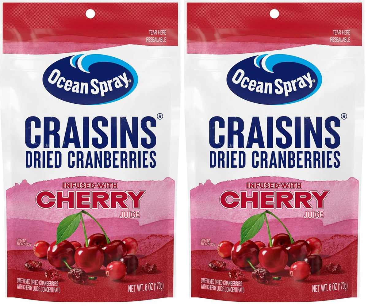 Ocean Spray® Craisins® Sweetened Dried Cranberries, Sour Blueberry Lemon, 6oz Pouch