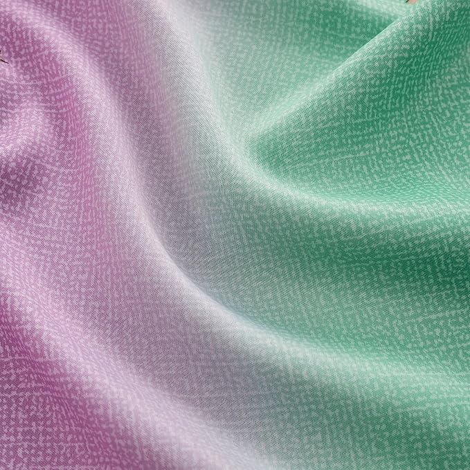 XiDi Curtains for Bedroom Decor, Rainbow Green PurpleBlue34/54/1