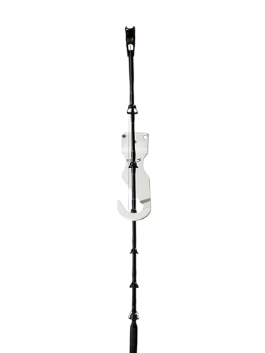 Single Bent Butt Wall Mount Rod Pole Holder Stand Display Dev Fishing Aluminum