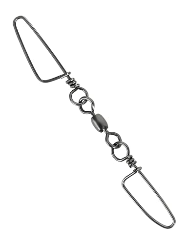 BLUEWING 10pcs Double Snap Swivels 75lbs, 135lbs, 200lbs, 300lbs Stainless Steel Coastlock Fishing Snap Swivel High Strength Saltwater Fishing Tackle Connector - size: 200lbs