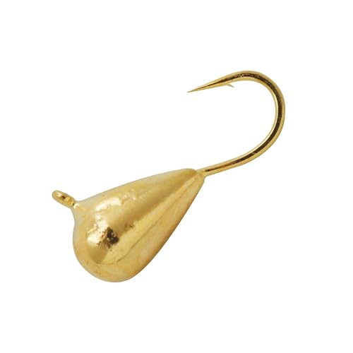 10 Pieces 3.0-6.0mm Teardrop Tungsten Ice Jig - color: MT02 Gold, size: TIJ02 4MM 10PCS