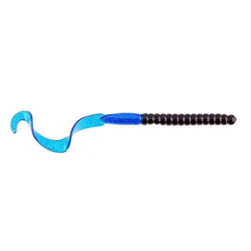 Berkley PowerBait Power Worms Fishing Soft Bait - color: Black/Blue, size: 7" (13 Count)