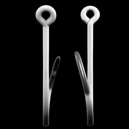 BKK Offset Heavy Circle Glow Hook | 2X | Glow in The Dark | Needle Point - size: 4/0#