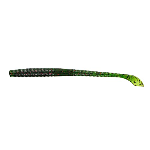 Gary Yamamoto 5" Kut Tail Worm - Realistic Easy-to-Use Soft Plastic Fishing Lure Baits - 10 Pack - style: Watermelon With Large Black and Small Red