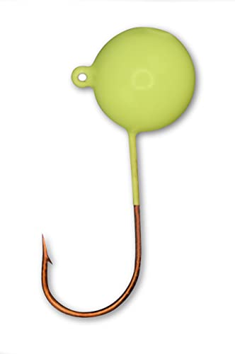 Big Nasty Tackle™ Super Glow Pout Pounder Jigs (1 oz.) (1 Pack) - color: Chartreuse Yellow