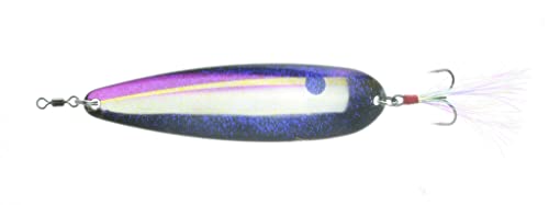 Nichols Lures Lake Fork Flutter Spoon - color: Purple Threadfin, size: 5"/1 1/8 oz