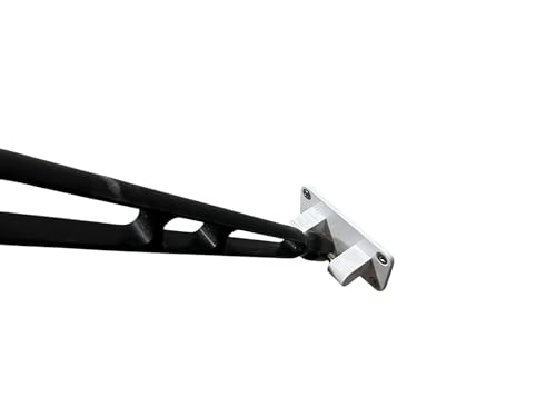 Single Bent Butt Wall Mount Rod Pole Holder Stand Display Dev Fishing Aluminum