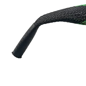 Fishing Rod Sock Mesh Sleeve Rod Cover Braided Mesh Rod Protector Pole Gloves Fishing Tools for Fly, Casting, Sea Fishing Rod - color: Black And Geen Cross Color Set (10pc)