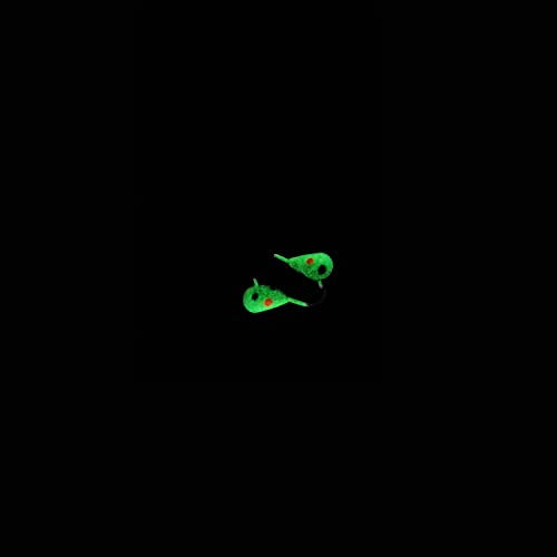 10 Pieces 3.0-6.0mm Teardrop Tungsten Ice Jig - color: SP02 Chartreuse Wonderbread Glow, size: TIJ02 3MM 10PCS
