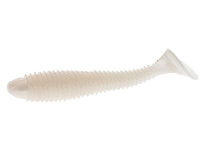 Strike King Rage Swimmer Saltwater Soft Bait Fishing Lure, 3.75", Wide-Bodied Paddle Tail - color: Pearl