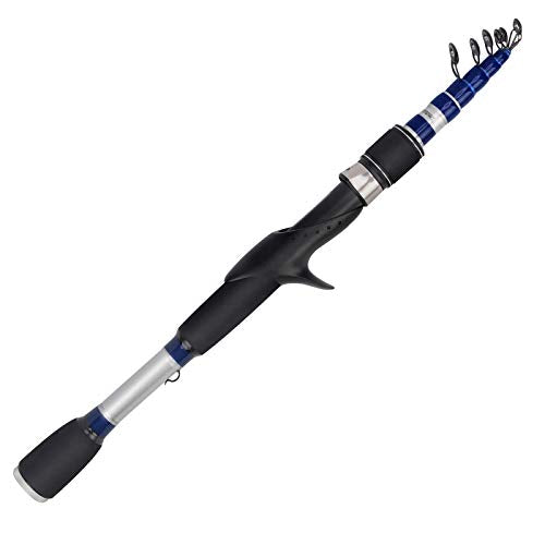 KastKing Compass Telescopic Fishing Rods and Combo, Sensitive Graphite Composite Blank, Easy to Travel, Packs to Just 17" in Length, Stainless Guides and Ceramic Rings, Combos w/ 4+1BB Spinning Reel - size: 7'0" - Medium Heavy, style: Cast - Rod
