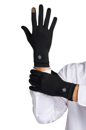 Coolibar Full Finger UV Sun Gloves - UPF 50+ Sun Protection - Gannett - color: Black, size: Small