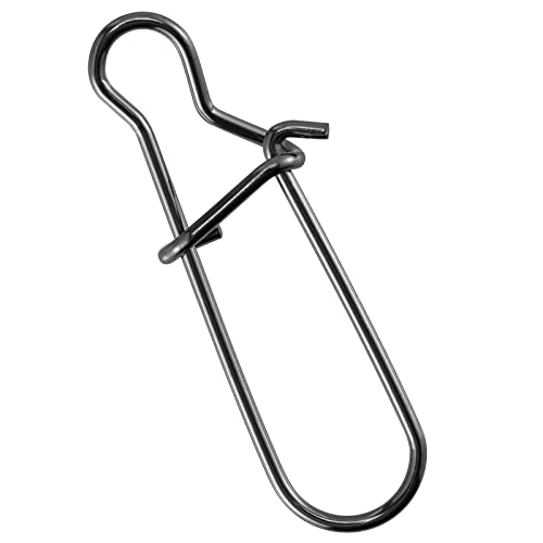 Dr.Fish 100 Pack Duo Lock Fishing Snaps Stainless Steel 26-220LB Lure Snaps Freshwater Saltwater Quick Change Speed Fishing Line Weights Clips - size: #5-88LB-100 Pack