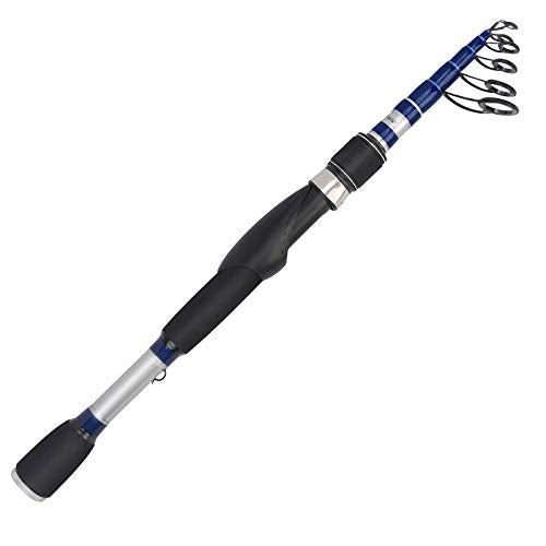 KastKing Compass Telescopic Fishing Rods and Combo, Sensitive Graphite Composite Blank, Easy to Travel, Packs to Just 17" in Length, Stainless Guides and Ceramic Rings, Combos w/ 4+1BB Spinning Reel - size: 6'6" - Medium, style: Spin - Rod