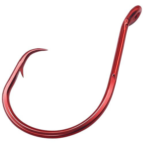 XFISHMAN Circle-Hooks-Fishing-Equipment-Octopus-Hooks-Saltwater-50 Pack #1 –12/0 - color: Red, size: 5/0 50-Pack