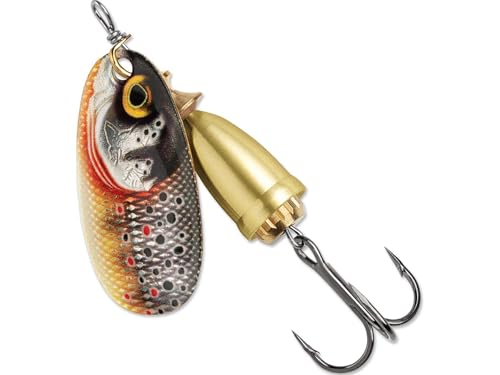 BLUE FOX Classic Vibrax, Inline Spinner Lure for Trout Bass Walleye and Salmon Premium Fishing Spinner - color: Gilded Brown Trout, size: 5