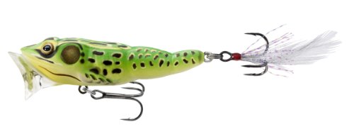 Popping Frog Lure by LIVETARGET - color: Fluorescent Green Yellow, size: 3"