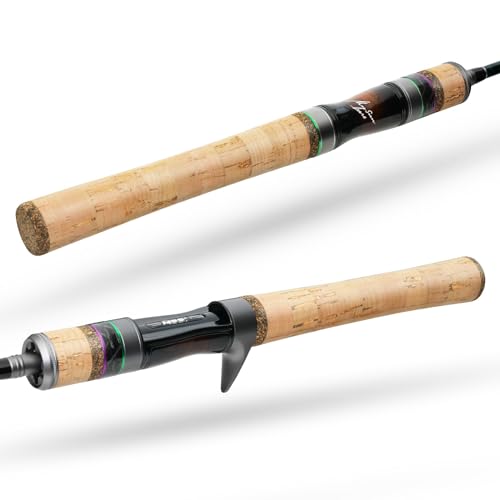 HANDING Magic L BFS Rod 2-Piece Ultralight Casting & Spinning Rod for Trout Crappie Bluegill Yellow Perch Sunfish, for BFS Fishing - size: 6' - UL - Fast - 2pcs, style: Spinning