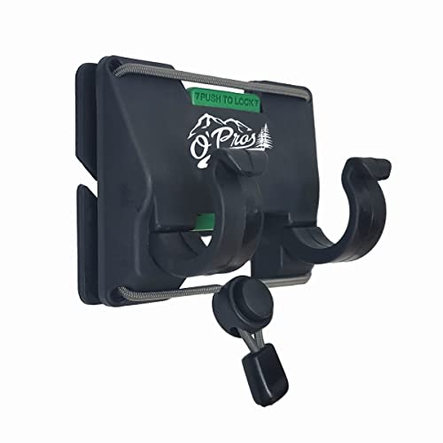 Outdoor Professionals (O’Pros) Belt Clip Rod Holder – Hands-Free - Slide Lock System with 360° Rotation for Fly Fishing and Spinning Rods