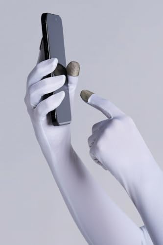Coolibar Long Full Finger UV Sun Gloves - UPF 50+ Sun Protection - Culebra - color: White, size: Medium