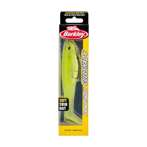 Berkley PowerBait CullShad Fishing Soft Bait - color: Lime Ice, size: 6 in (1.2 oz)