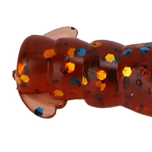 10PC Soft Fishing Lure Crawdad Bait Creature Baits Fishing Lure Set Bass Fishing Lures Soft Plastic Fishing Lures PVC Shrimp Artificial Soft Lure Baits Crawfish Bait Shrimp - color: Dark Brown
