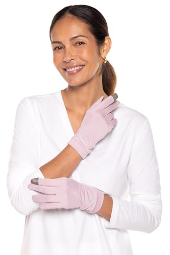Coolibar Full Finger UV Sun Gloves - UPF 50+ Sun Protection - Gannett - color: Dusty Mauve, size: X-Small