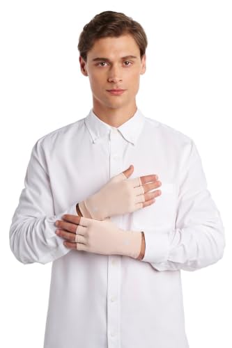 Coolibar Fingerless UV Sun Gloves - UPF 50+ Sun Protection - Ouray - color: Beige, size: Medium