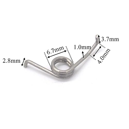 Fishing Rod Drop Wheel Spring Repair Tool Accessory Modified Tool Multi Use Bail Spring Tiny al Spring Spare Parts for Daiwa - color: 10 Pieces 304