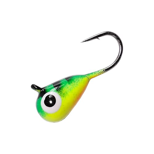 10 Pieces 3.0-6.0mm Teardrop Tungsten Ice Jig - color: TG01 Firetiger, size: TIJ02 4MM 10PCS