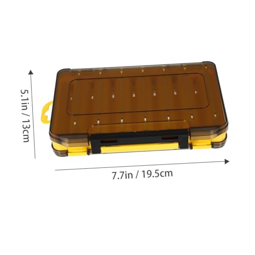 Toddmomy 2Pcs Multi Grid Fishing Gear Box Tackle Organizer for Baits and Portable Fishing Case for Outdoor Fishing Activities
