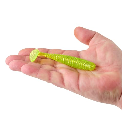 Berkley Berkley PowerBait Saltwater Power Swimmer - color: Chartreuse Silver Flash, size: 4 1/3"