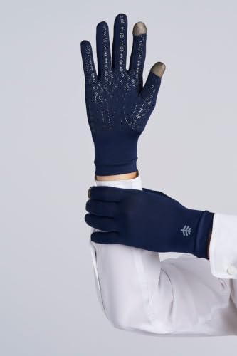 Coolibar Full Finger UV Sun Gloves - UPF 50+ Sun Protection - Gannett - color: Navy, size: Small