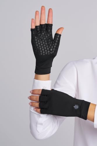 Coolibar Fingerless UV Sun Gloves - UPF 50+ Sun Protection - Ouray - color: Black, size: X-Small