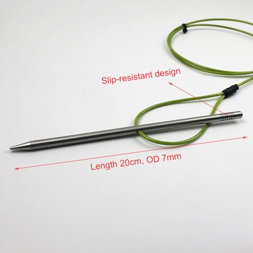COOLHOOD Stringer Fish Holder for Diving Quick Handspear Fish Needle Hook Stringer with Clip Stainless Steel - color: 100cm