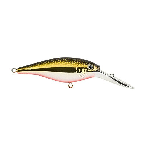Berkley Flicker Shad Fishing Lure, Black Brass, 5/16 oz, 2 3/4in | 7cm Crankbaits, Size, Profile and Dive Depth Imitates Real Shad, Equipped with Fusion19 Hook - color: Black Brass, size: 2 3/4in - 5/16 oz