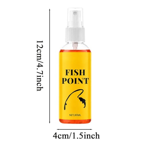 Concentrated Fish Attractant Liquid 80ml Fish Point Scent Liquid | Panfish Bait Scent Attractant for Men Angler Dad Husband Boyfriend Outdoor Trip Dock Boat Lake River Stream