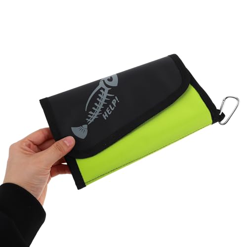 COHEALI Fishing Tackle Storage Bag Soft Bait Organizer with Waterproof Large Capacity Detachable Pouch for Freshwater and Saltwater Fishing Gear Accessories, Fluorescent Green