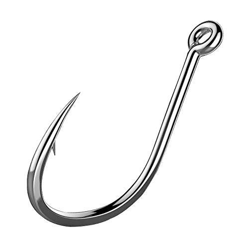 Dyxssm 150pcs/lot Circle Fishing Hooks Extra Strength Octopus Barb Fishing Hook with Offset Ponit - size: 4# (150pcs)