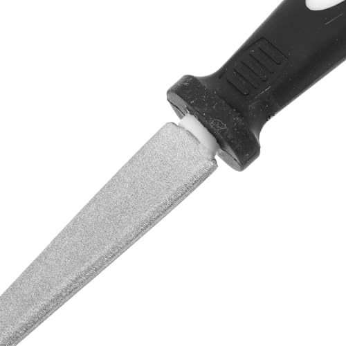balacoo Multi-Functional Fishing Hook Sharpener with Adamas Half Round File, Portable Fish Hook File with Chain for Outdoor Use, Stable Performance Black Grinding Tool