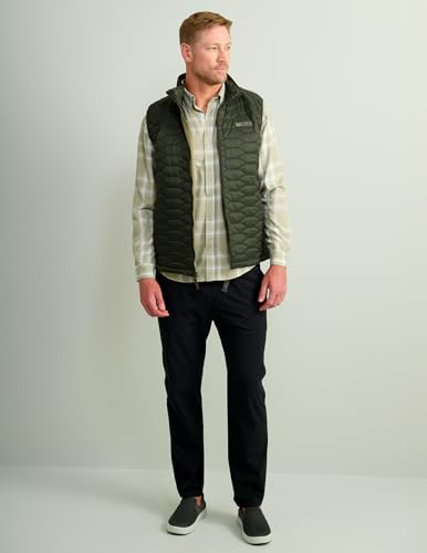 HUK - Men's Scale Vest, DWR Insulated Performance Fishing Vest - color: Cypress Landing, size: Small