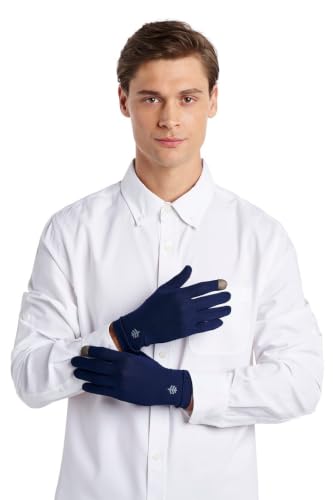 Coolibar Full Finger UV Sun Gloves - UPF 50+ Sun Protection - Gannett - color: Navy, size: Small
